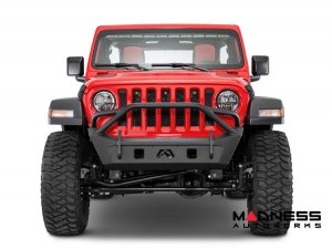 Jeep Wrangler JL Front Bumper - Fab Fours - Stubby - w/ Guard Jeep Wrangler JL Front Bumper - Fab Fours - Stubby - w/ Guard